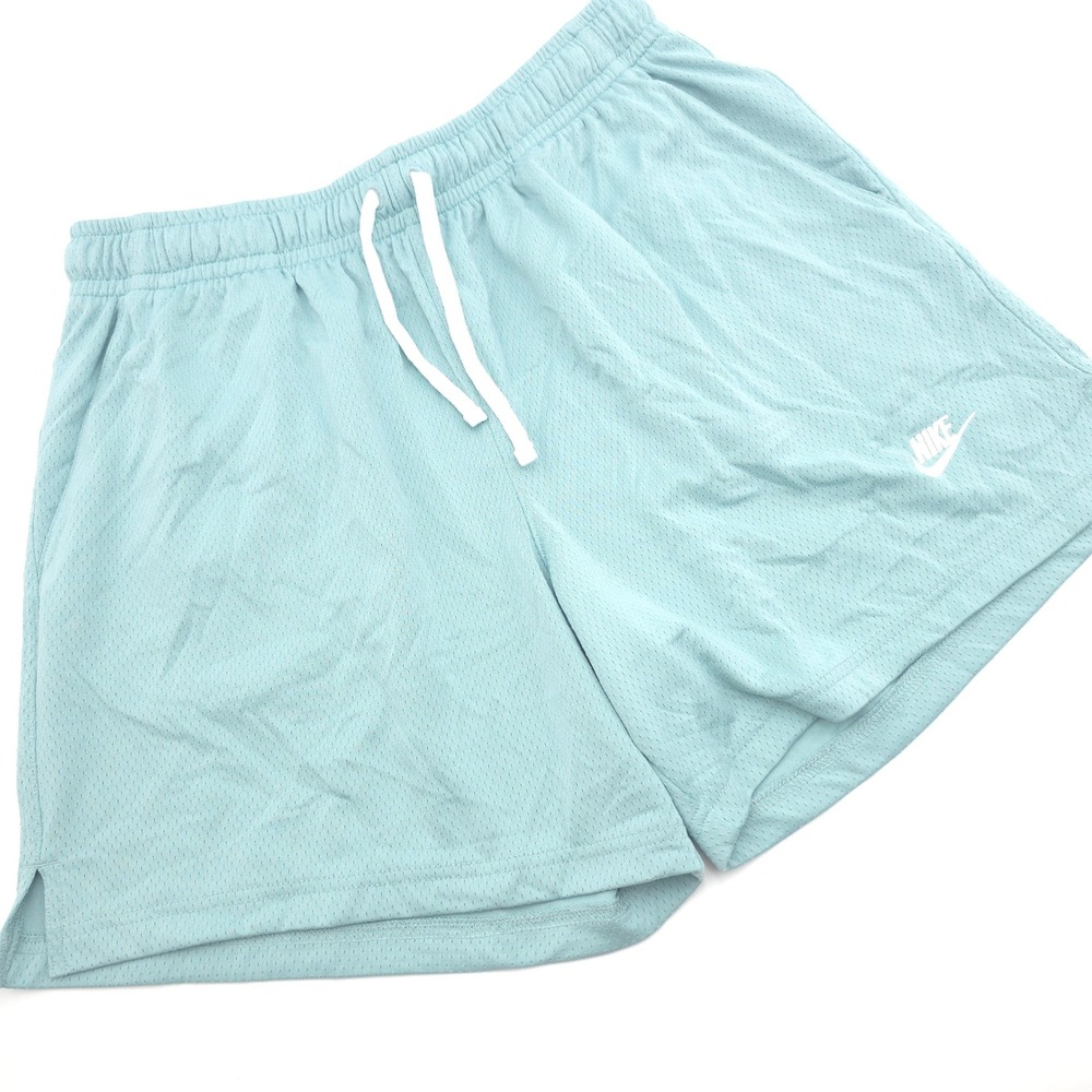 Nike Club Mesh Flow Mens XL Athletic Shorts Light Blue Logo Pockets DX0735-309